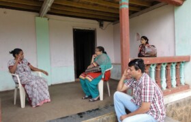 Team Suhrid discussing with Police Patil about the village and the needs of villagers.