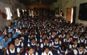 Girls from Dadade Ashram school - 200 out of total 350