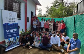 Team Suhrid and Team Vastu - with school kids