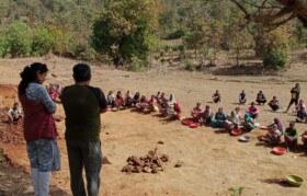 Addressing Khomarpada villagers