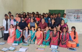 Girls of Kasturba Gandhi Vidyalay for their career guidance sessions