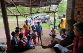 Team Suhrid interacting with youth at Janathepada
