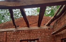 Houses impacted by cyclone